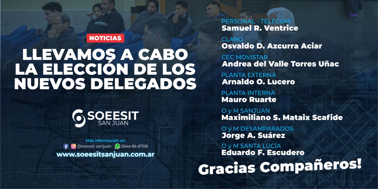 nuevos delegados soeesit