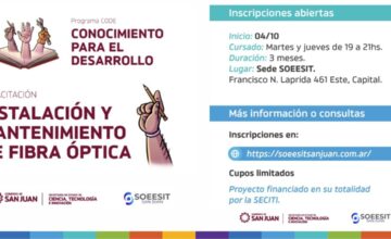 Desde La SECITI estamos financiando capacitación de oficios vinculados a nuestras plataformas estratégicas