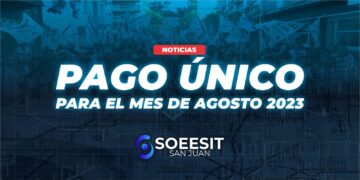 Pago único para el mes de agosto 2023